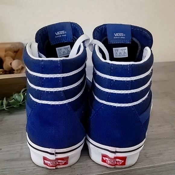 VANS Men's Sk8-Hi Sport Stripes Suede / Canvas High Top Sneaker - Picture 4 of 8